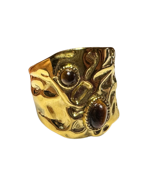 Tiger Eye Bold Ring